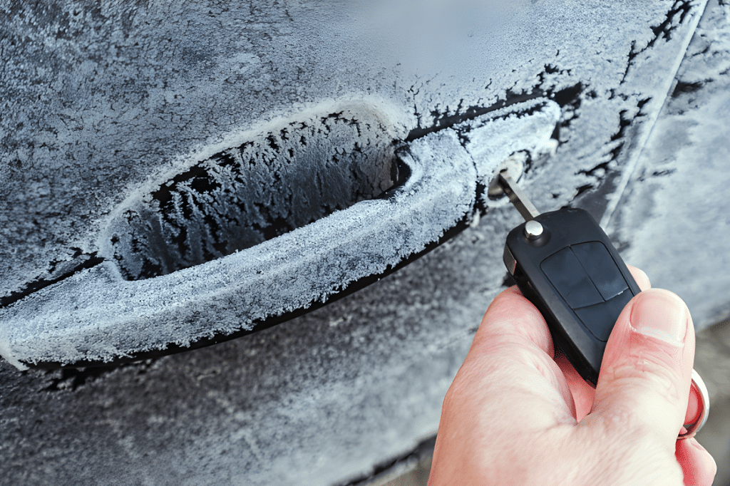 frozen car boot lock